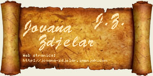 Jovana Zdjelar vizit kartica